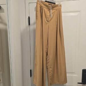 Naked Wardrobe Tan Flare Pants